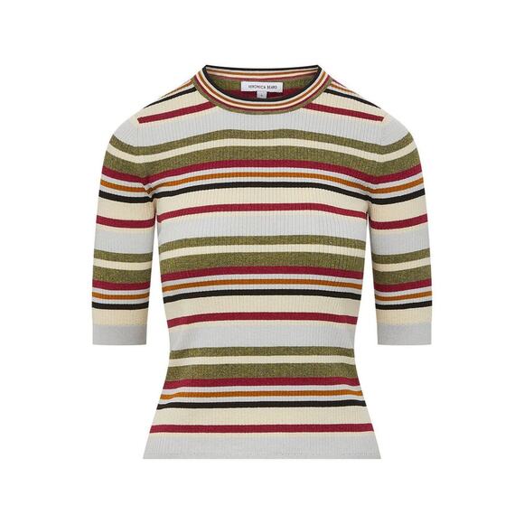 Veronica Beard Kavya Striped Sweater in Multi - Picture 6 of 10